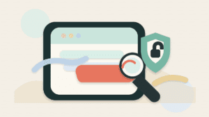 Paper cut style cover showing a deceptive blank address strip in a wallet history stack under a magnifying glass and shield