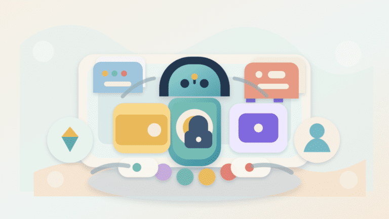 Paper cut style cover showing an AI agent with wallet, payment, data, permission, and review symbols