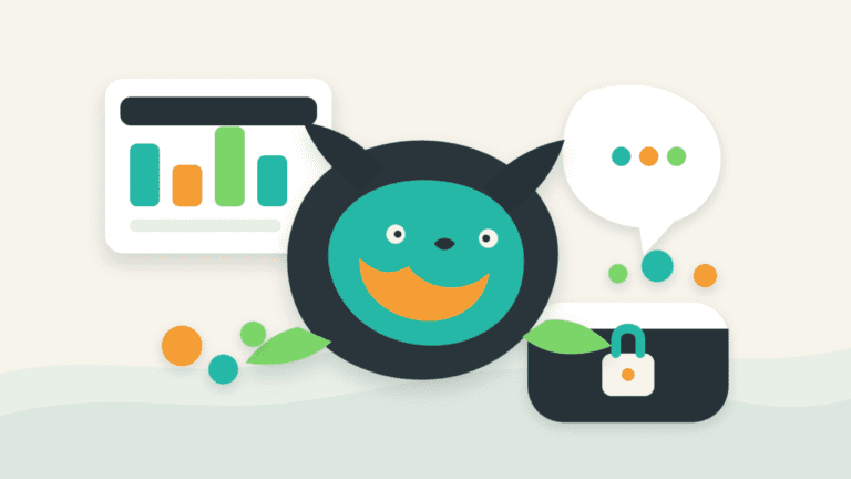 Layered paper illustration of a bull beside a blank trading terminal, wallet, token checks, and chat bubble
