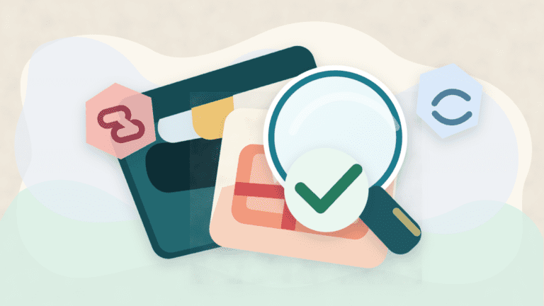 Layered paper illustration of a magnifying glass checking a crypto wallet reward claim