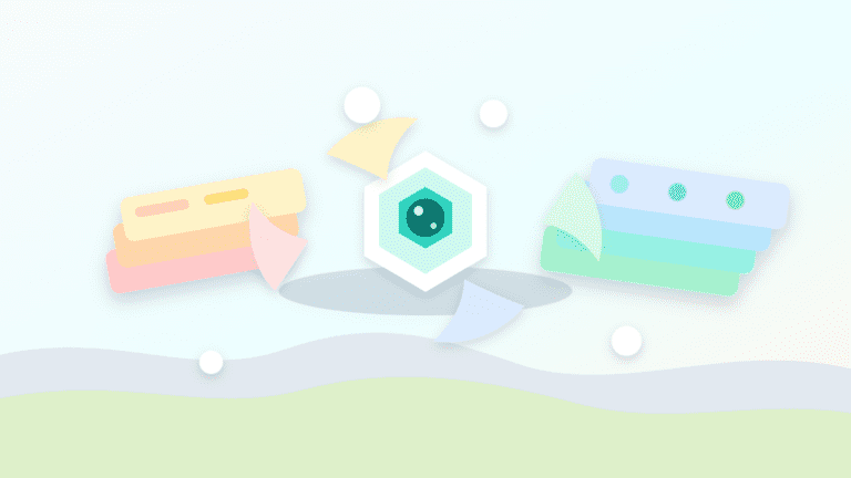 Layered paper illustration of a crypto transaction suspended between shallow blocks and settled blocks