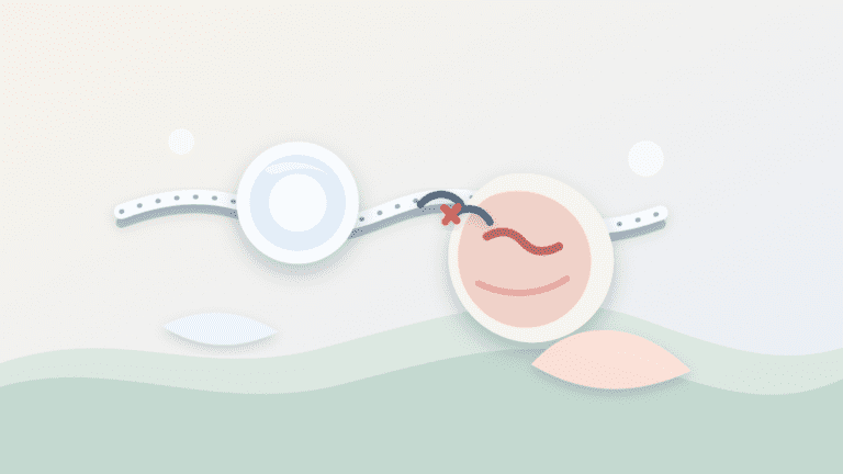 Layered paper illustration of a stablecoin token breaking away from a peg line