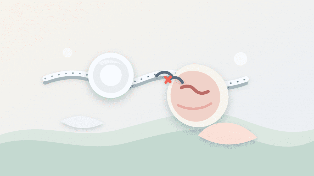 Layered paper illustration of a stablecoin token breaking away from a peg line