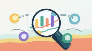 Layered paper illustration of a magnifying glass scanning DEX-pair market signals and token pools