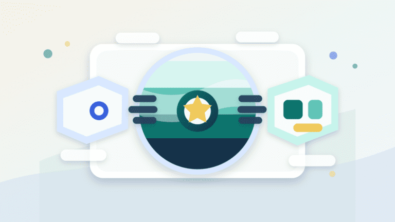 Layered paper illustration showing a blockchain execution layer turning a transaction packet into updated state tiles