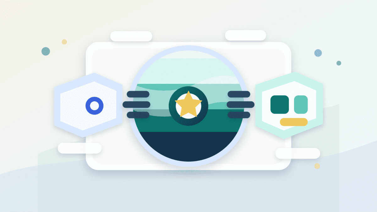 Layered paper illustration showing a blockchain execution layer turning a transaction packet into updated state tiles