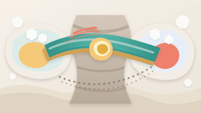 Layered paper illustration showing a fast bridge carrying value between two blockchain islands