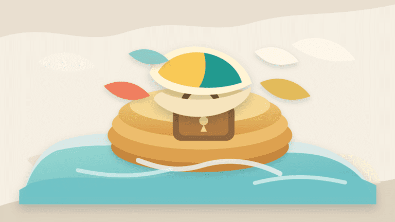 Layered paper illustration of a small tradeable token slice floating above a larger locked token supply
