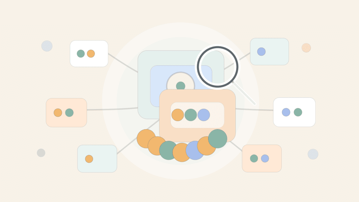 Layered paper illustration showing a few large wallet shapes holding most token discs while many small wallets hold fewer tokens