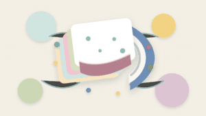 Layered paper illustration of blank transaction cards bundled together and passing through a validator gate