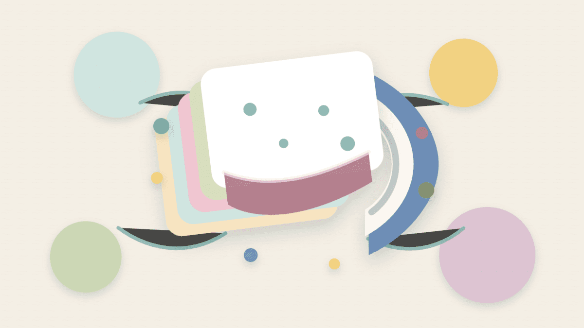 Layered paper illustration of blank transaction cards bundled together and passing through a validator gate