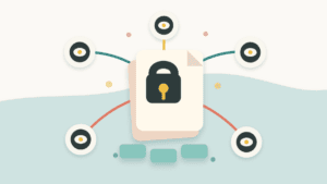 Layered paper cover showing a locked smart contract watched by connected keeper nodes
