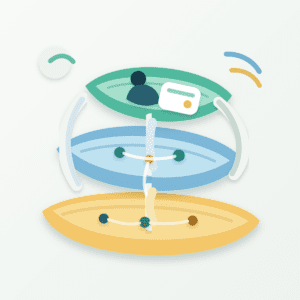 Layered paper cover showing an app-specific crypto layer stacked above broader blockchain settlement and base-security layers
