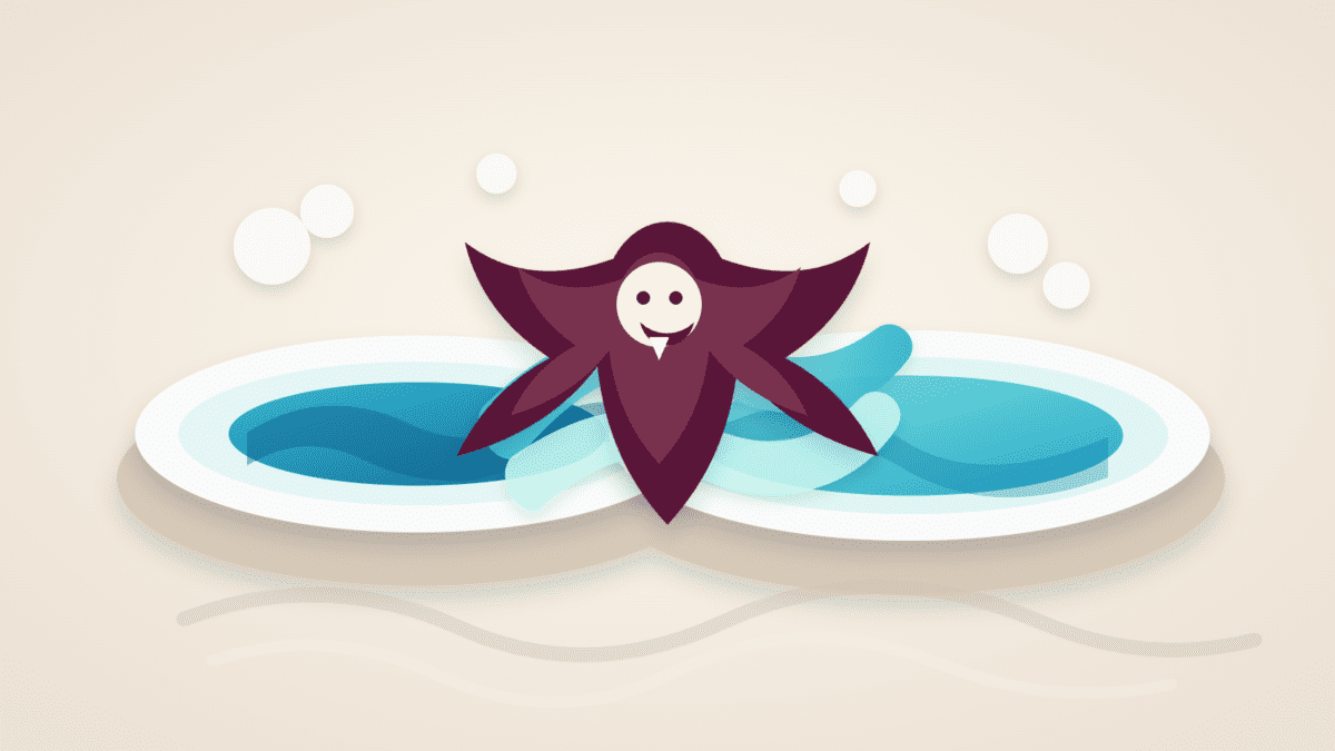Layered paper illustration of a liquidity vampire pulling liquidity between two DeFi pools