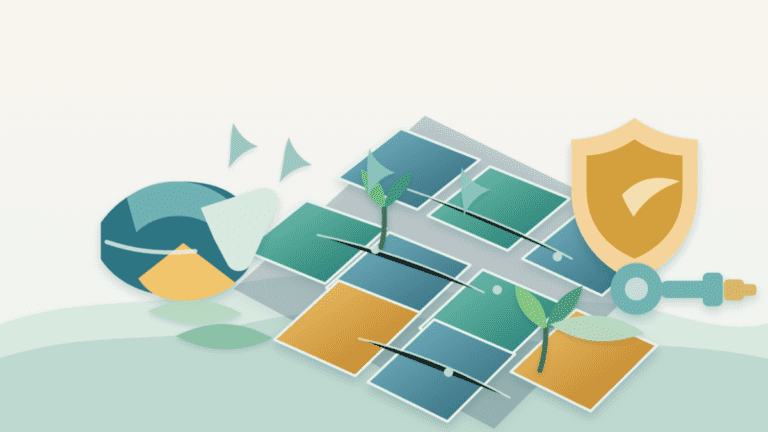 Layered paper illustration of a wallet tending blockchain field rows to represent mainnet farming risks and possible rewards
