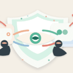 Layered paper shield protecting a private crypto swap route from surrounding bot silhouettes