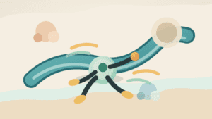 Layered paper illustration of a tiny token-like runner sprinting through a narrow liquidity path