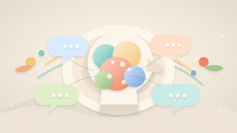 Layered paper illustration showing crypto mindshare as shared market attention around one central idea