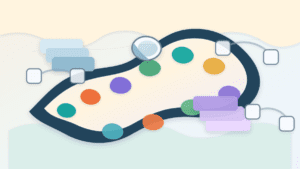 Layered paper illustration of a temporary blob data lane beside blockchain blocks and verifier nodes