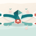 Layered-paper illustration of a staked crypto asset securing multiple services with added reward and risk layers