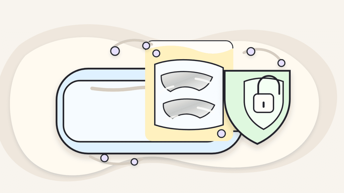 Layered paper illustration of a crypto wallet with a scratch card and safety shield