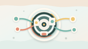 Layered paper illustration of a strategy vault routing crypto assets through several risk paths