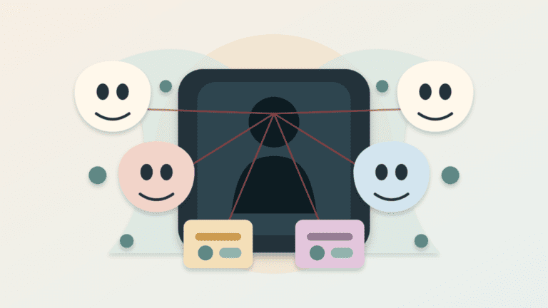 Layered-paper cover art showing one hidden controller behind many blank identity masks and wallet cards
