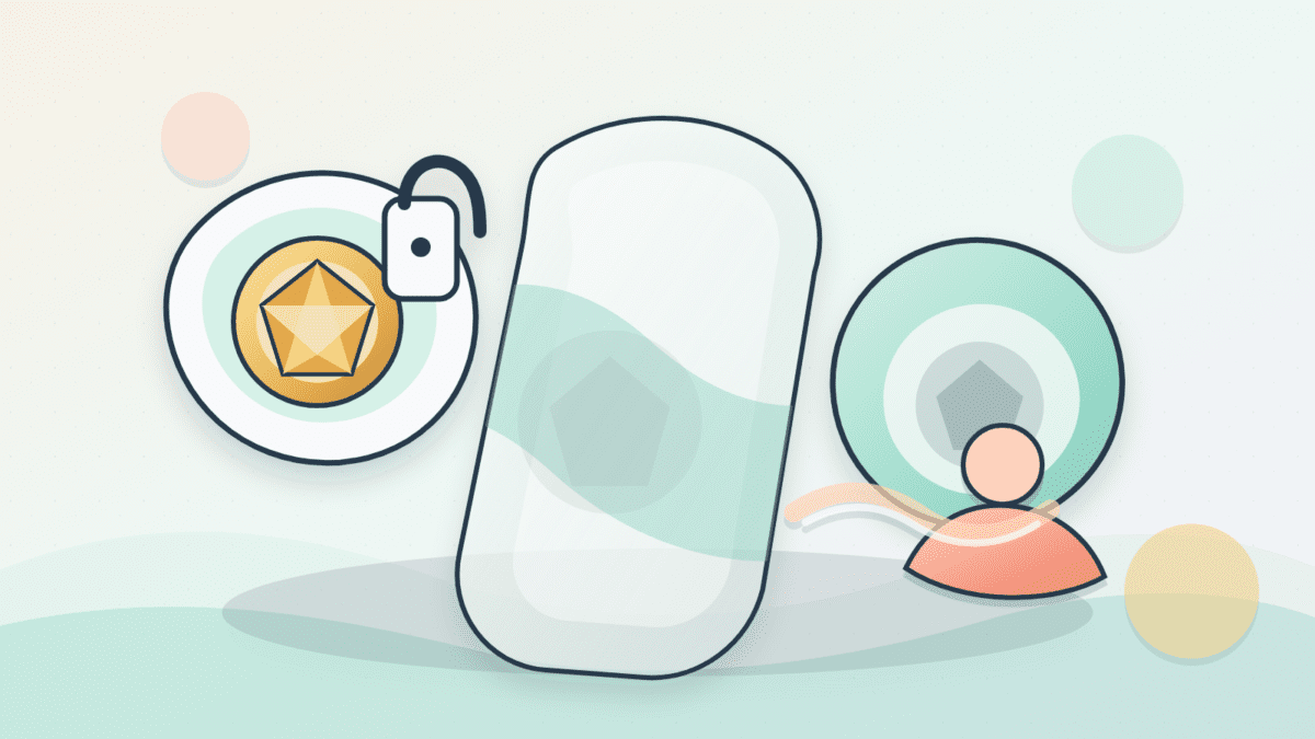 Paper-cut illustration showing a locked generic asset and its reflected exposure reaching a user position